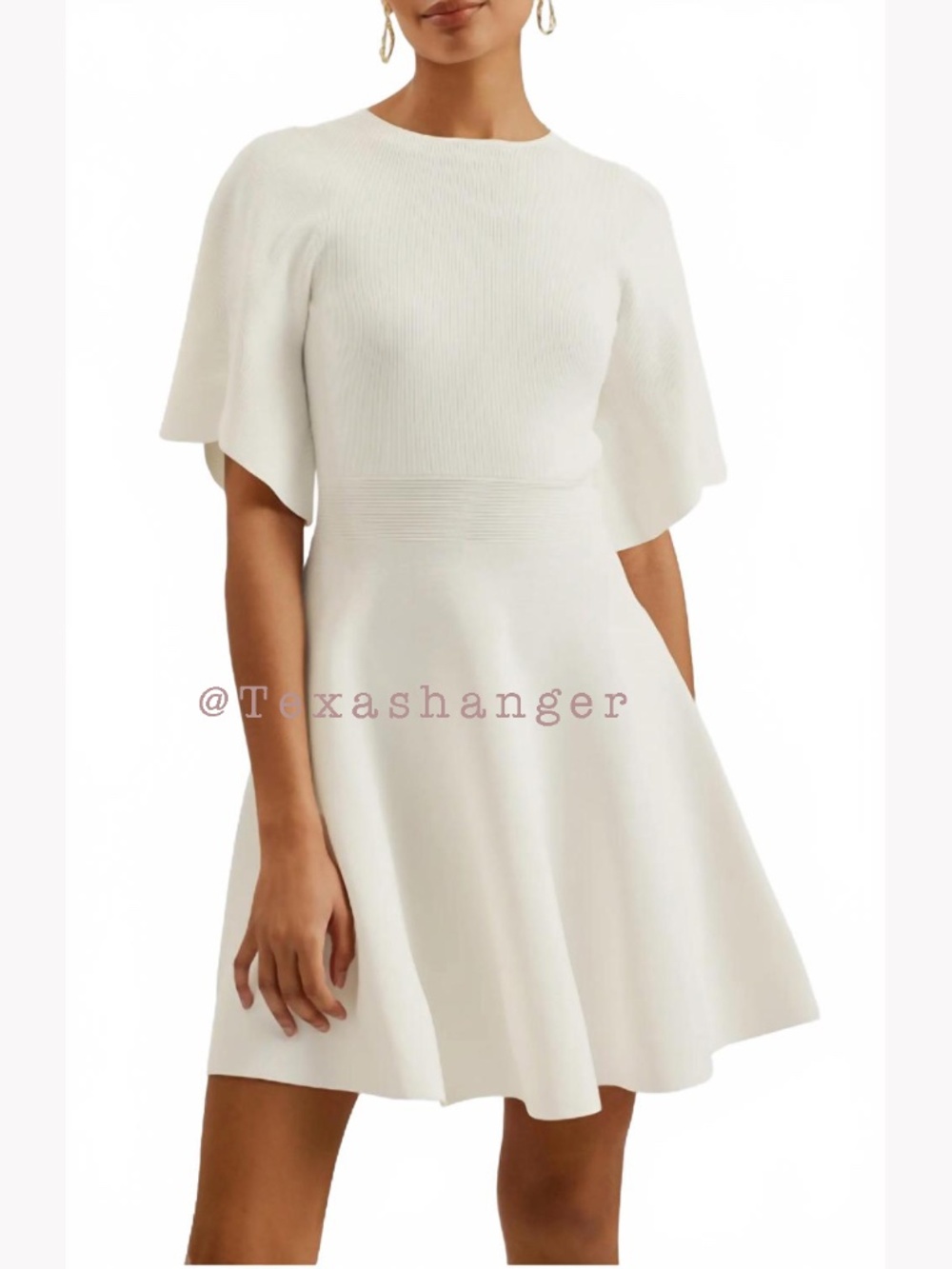 Ted Baker Oliviha Rib knit Skater Dress US 4 NWT
